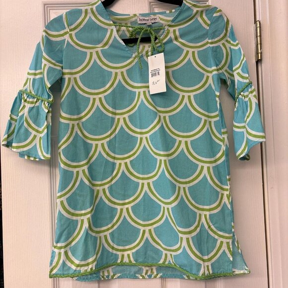 Buckhead Bettie’s Coverup Girls Small. Teal & Green. NWT $26. Beach Pool Summer - Picture 8 of 8